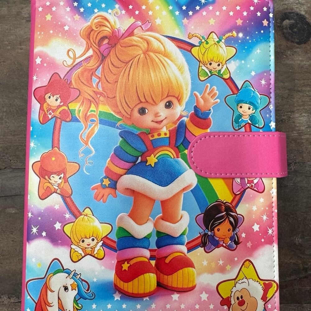 Rainbow Brite A5 6 ring binder with matching paper